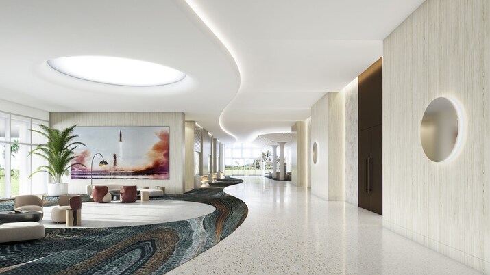 Bright pre-function foyer with natural light