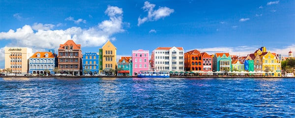 View of Willemstad, Curacao, in the Caribbean.
