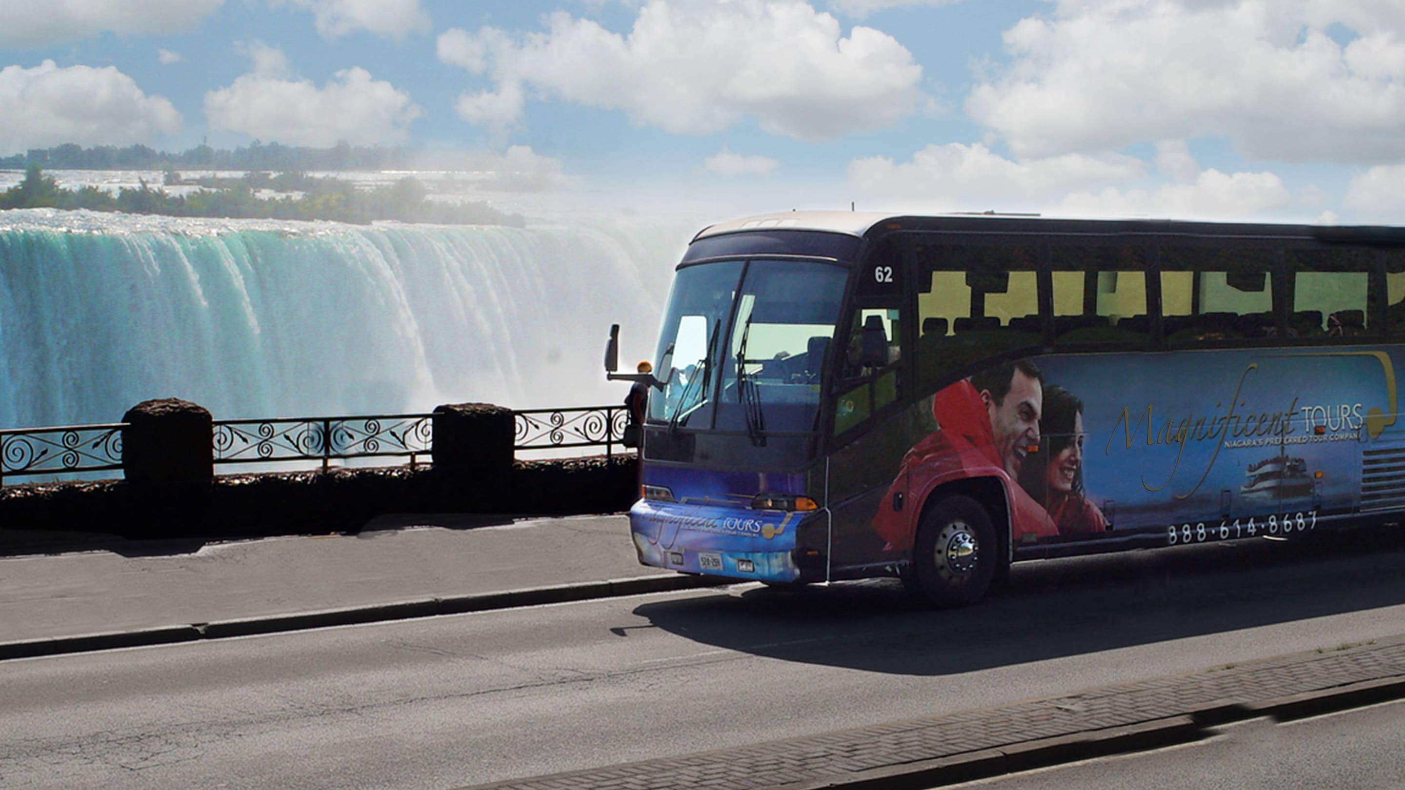 tour bus overlooking the falls