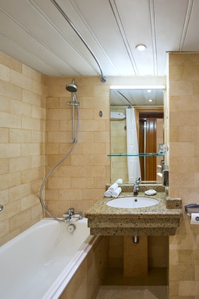 Combiné bain-douche de la salle de bain d’une chambre Deluxe