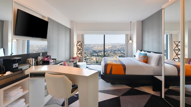 Amman Hotel Rooms W, Jordan Twin Corner Bedroom Set