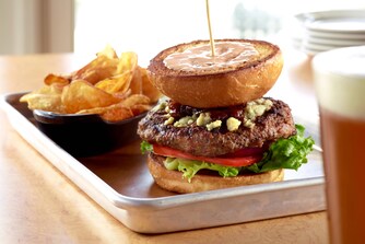 The Commons Restaurant - "Gussied Up" Burger