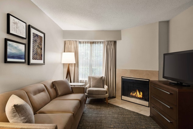 Two-Bedroom Suite - Living Room & Fireplace