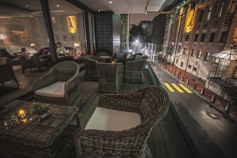 Belgrado, terraza del restaurante con vistas