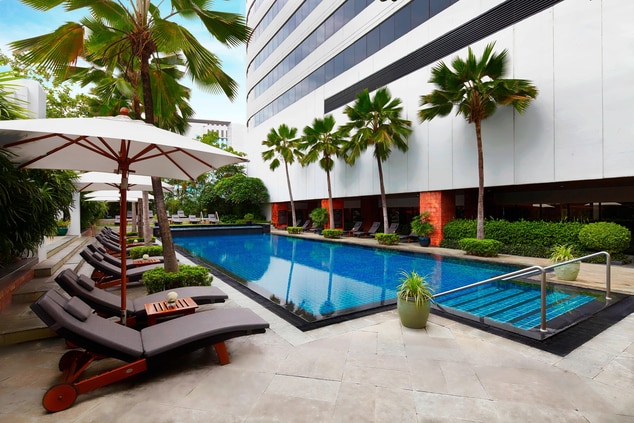 Outdoor pool in Bangkok