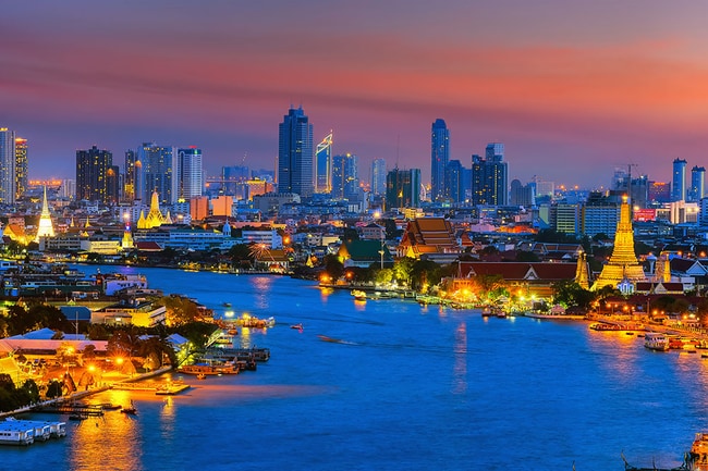 방콕 강 전망