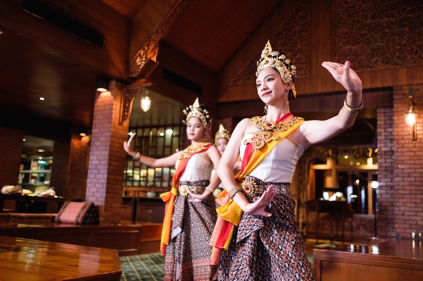 Thailändische Tanzaufführung