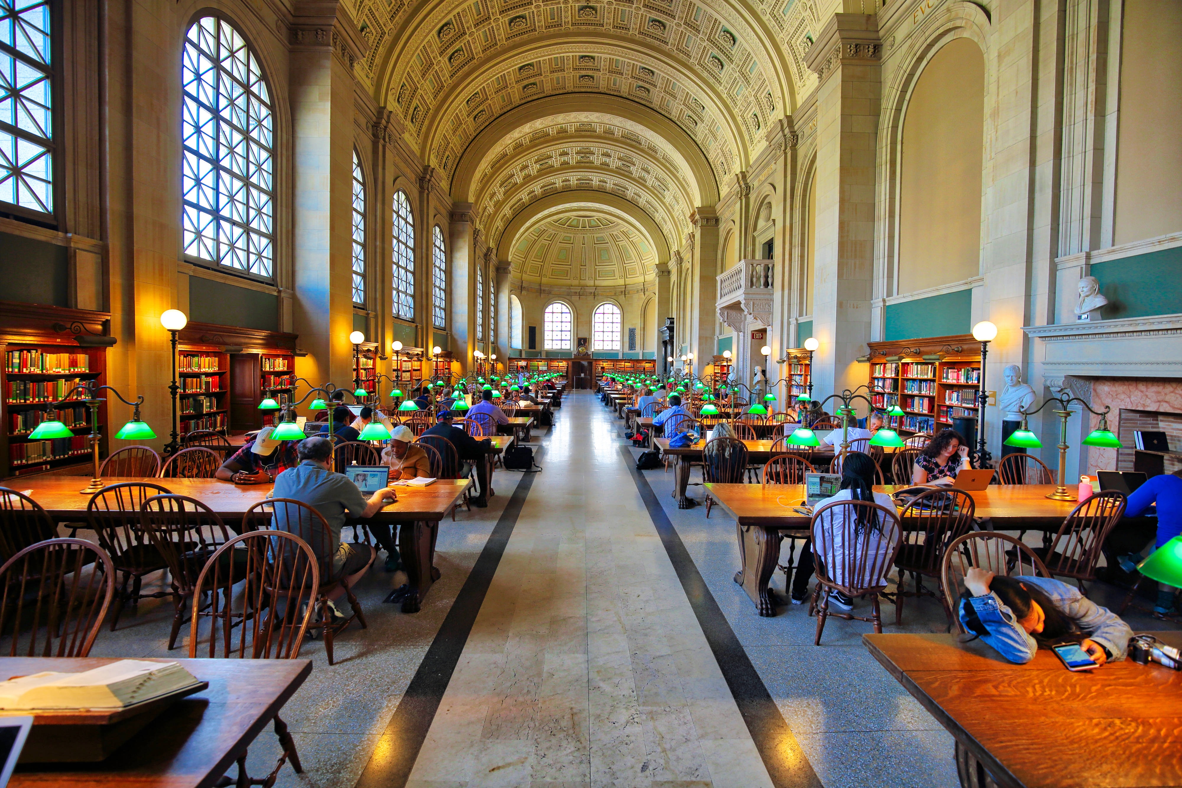 Boston Public Library - Bates Hall Reading Room