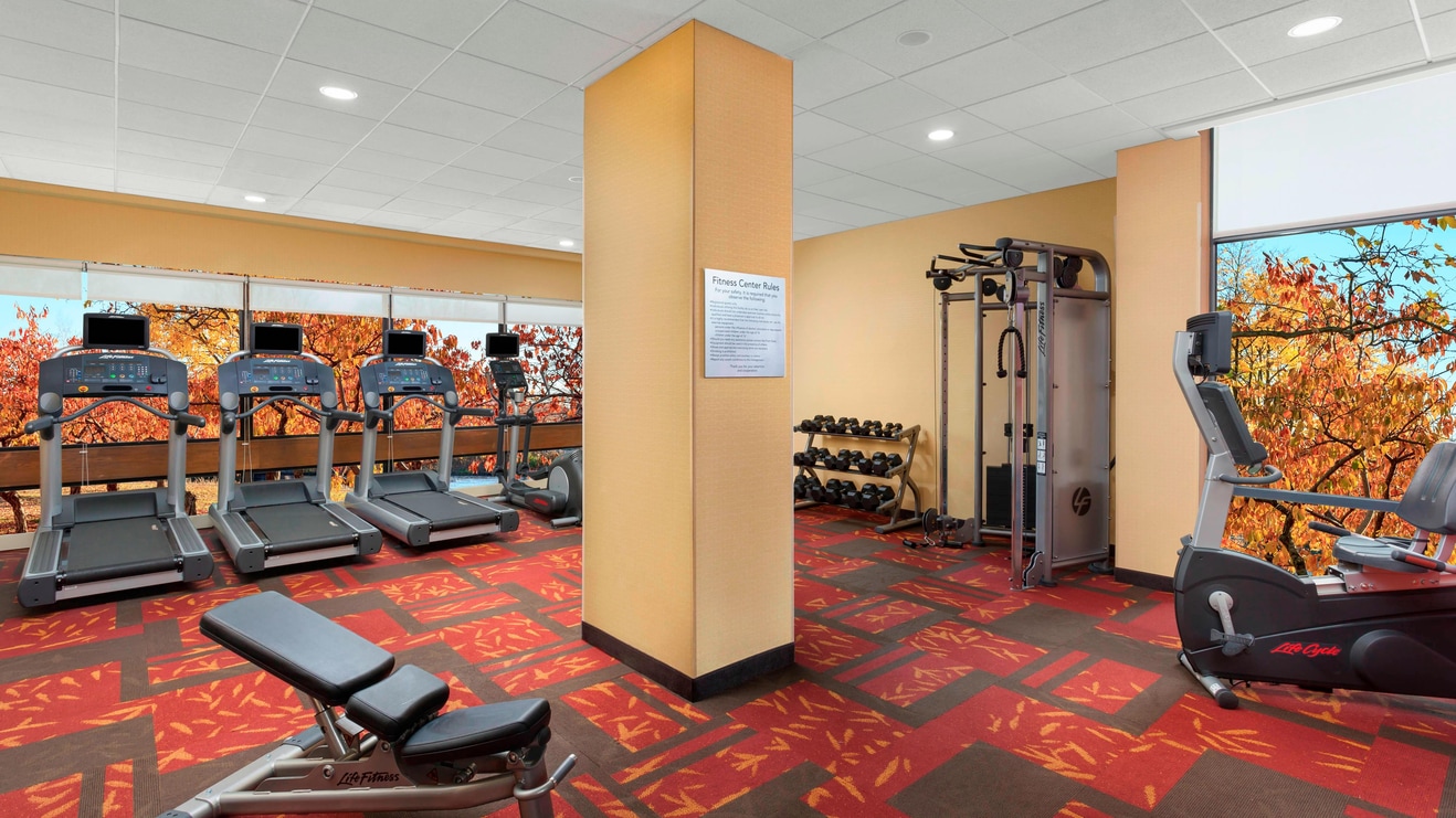 Enjoy the view of the Charles River from our Gym!
