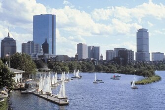 Boston Back Bay Attractions- Charles River Sailboats
