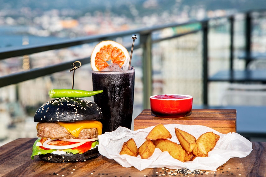 360 Sky Bar and Restaurant - Marble Beef Black Burger
