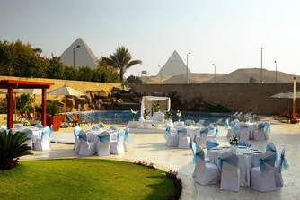 Outdoor Wedding Pyramids View