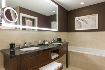 Baño de la habitación del hotel en Chicago