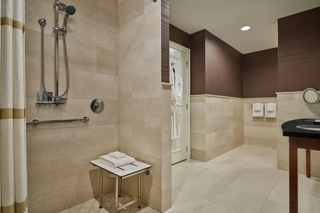 Accessible Guest  Bathroom - Roll-In Shower
