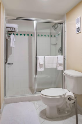 Luxury hotel bathroom in Charleston