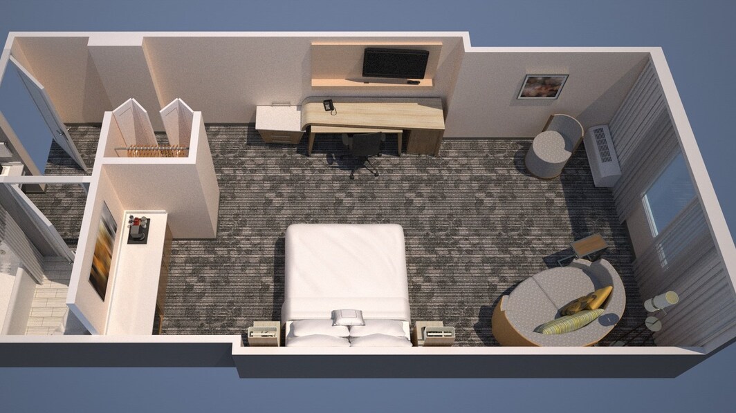 Executive King Guest Room Floor Plan