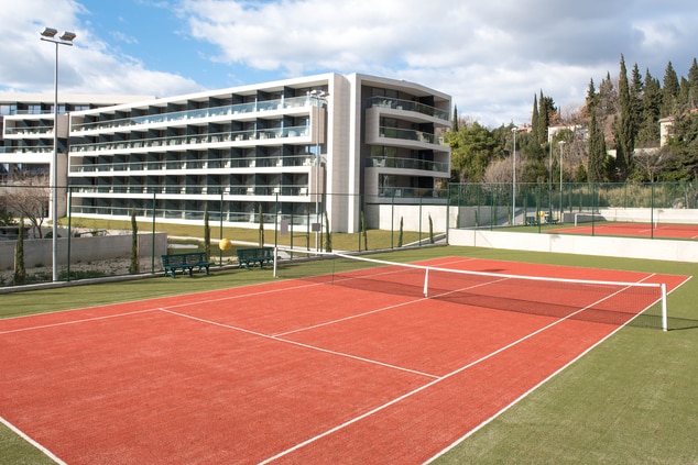 Hotel's tennis courts