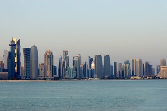 Downtown Doha, Qatar city skyline