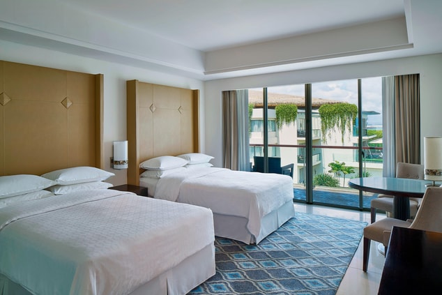 Guest room, 2 Doubles, Partial ocean view, Balcony