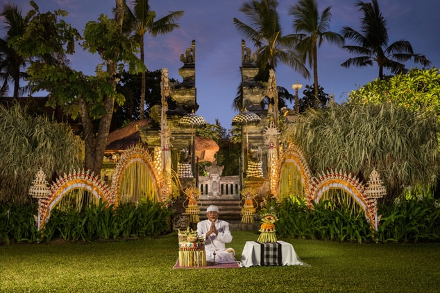 Balinese Blessing Ceremony with Priest