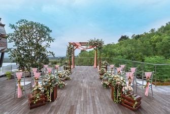 Pavillon dédié aux évènements, configuration cérémonie de mariage