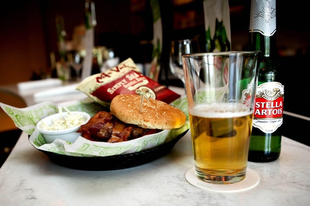 Burger and Beer from the Bistro