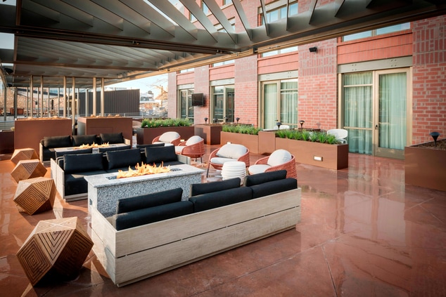 Outdoor Terrace with Downtown Views