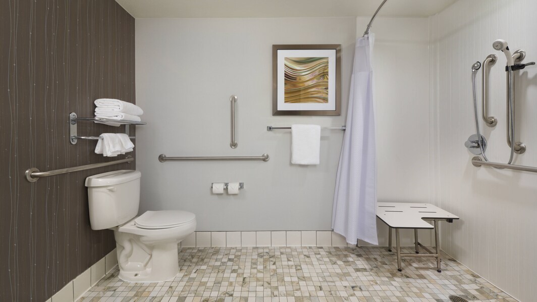 Baño con instalaciones para personas con necesidades especiales del hotel en Grand Junction