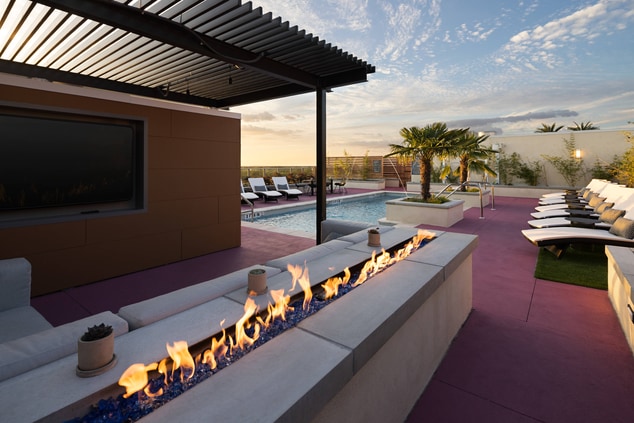 Rooftop Pool & Fire Feature