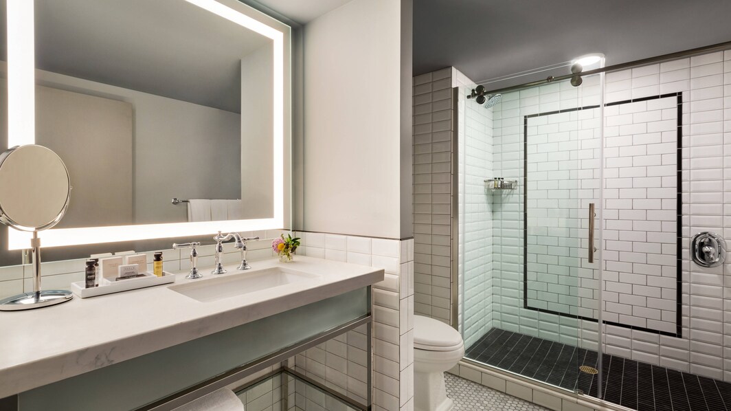 Гостевая ванная комната – безбарьерный душ