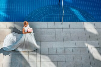Hochzeit am Pool-Garten