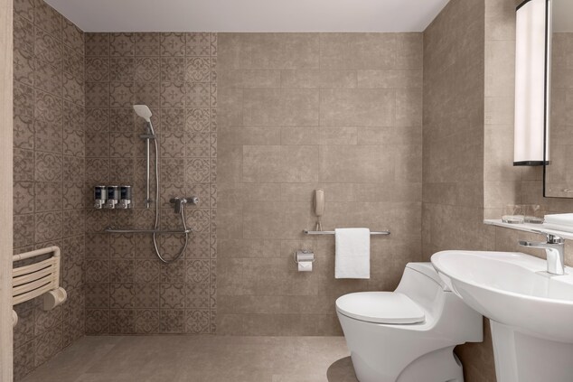 Superior Accessible Guest Bathroom – Roll-In Shower