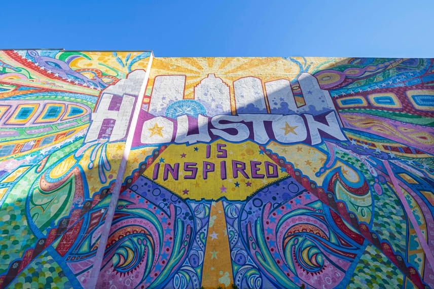Houston is Inspired Nearby Mural