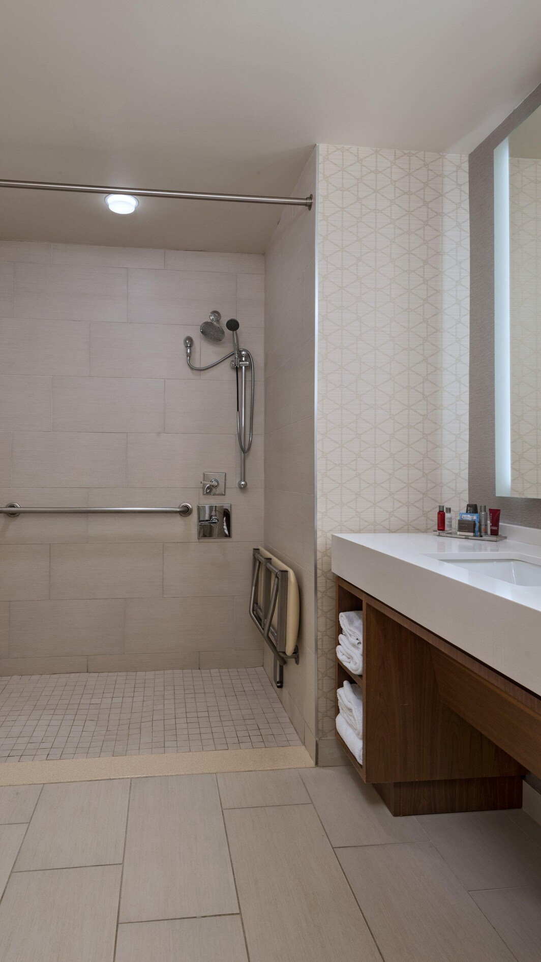 Accessible Guest Bathroom â€“ Roll-In Shower