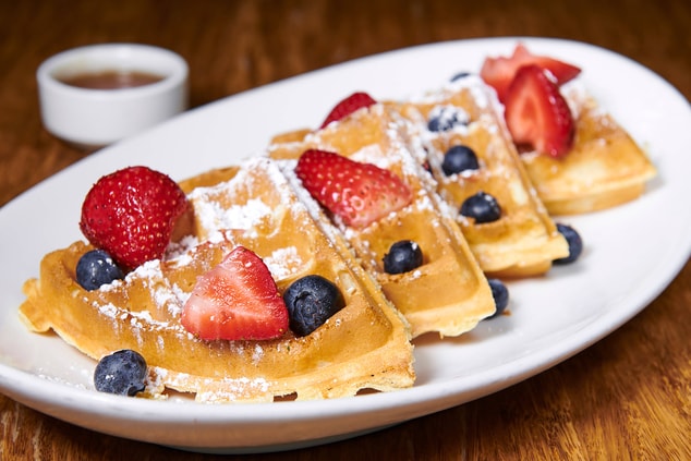 Aviate Bar & Grille- Waffles with Fresh Berries