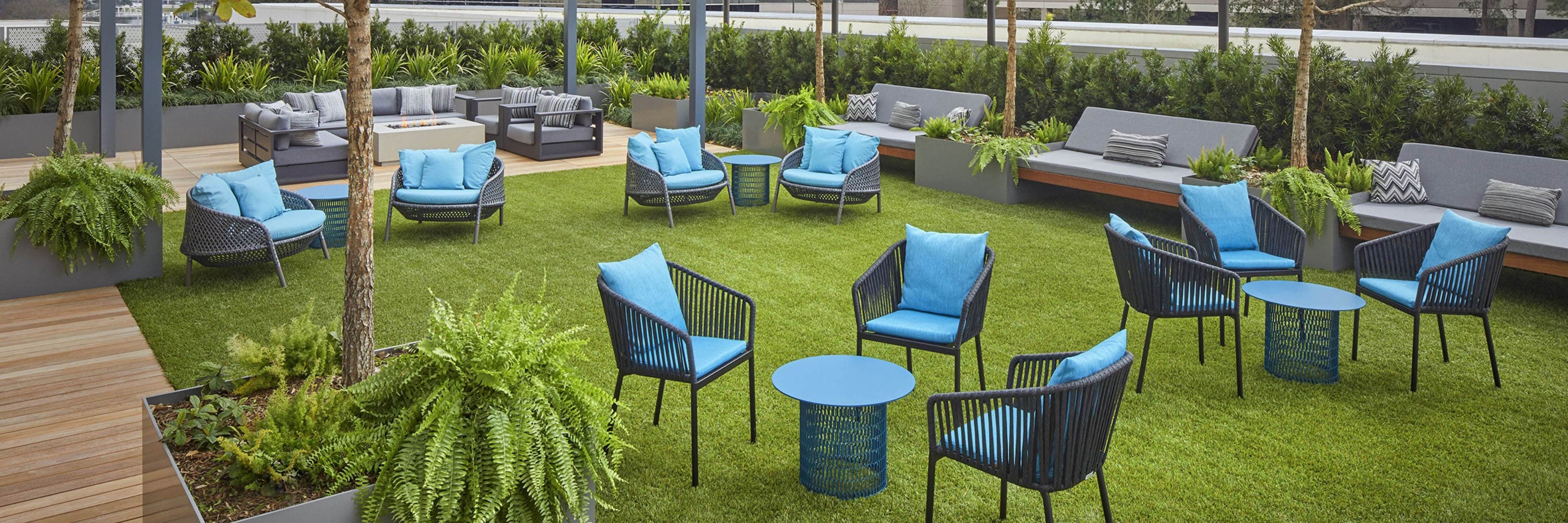 Rooftop event setup