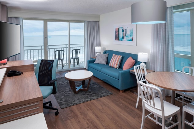 Oceanfront King Suite â€“ Living Area