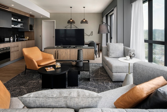 Three-Bedroom Apartment - Living Room