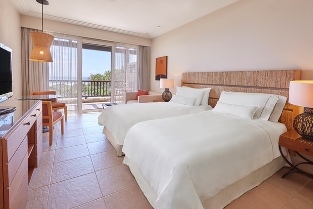Chambre Premium Deluxe avec deux lits simples et vue sur la mer