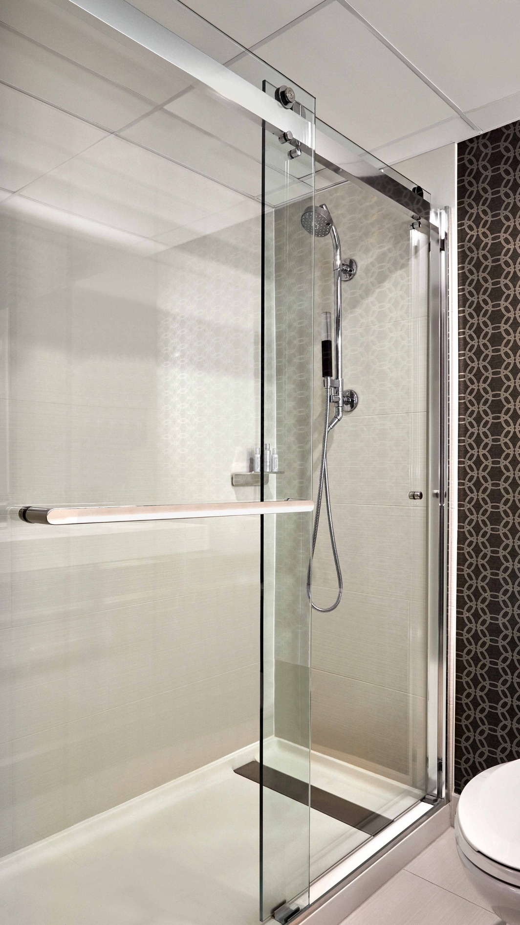 ゲスト用バスルーム－スタンド式シャワー