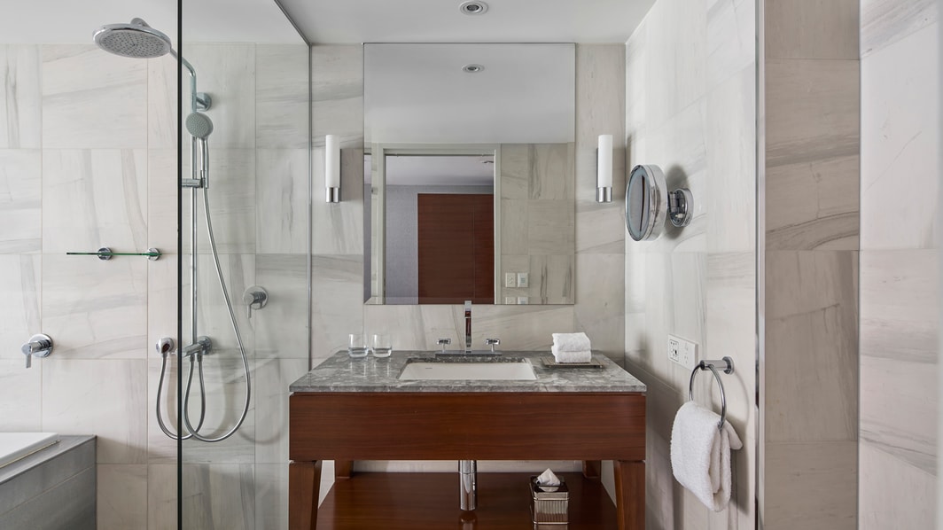 Гостевая ванная комната – безбарьерный душ