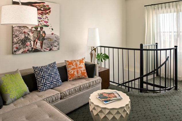 One-Bedroom Executive Bi-Level Loft - Living Area