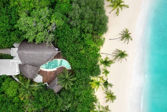 Villa dúplex con piscina junto a la playa - Vista aérea