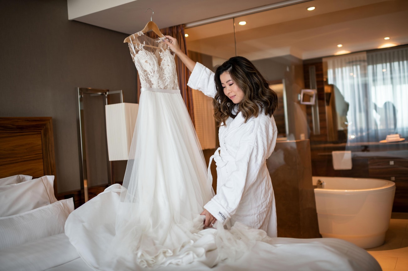 Bridal Dress in Sky Suite