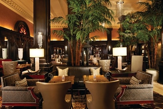 Famous New York hotel lobby