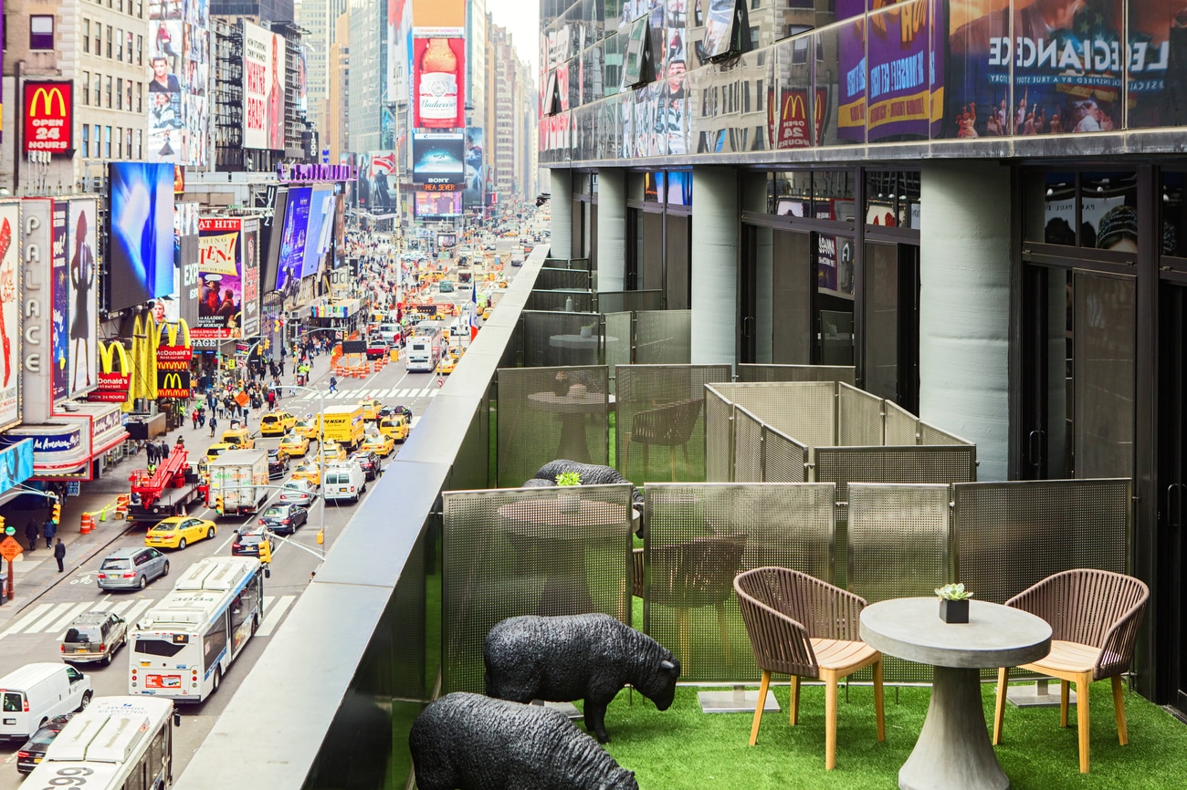 Camera con terrazza a Times Square