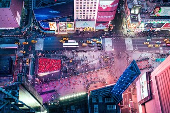 Blick auf den Times Square
