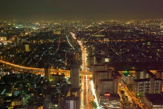 客室－大阪南側の夜景