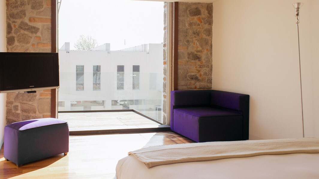 Kingsize-Bett Doppelbett Balkon