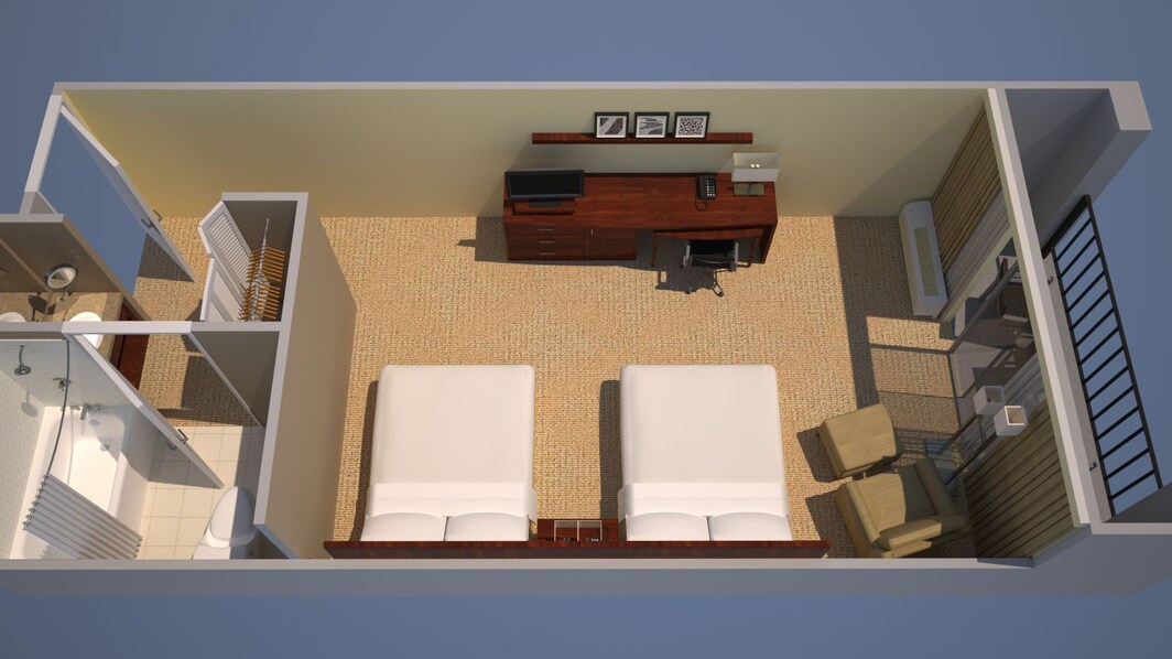 Guest Room, Floor Plan